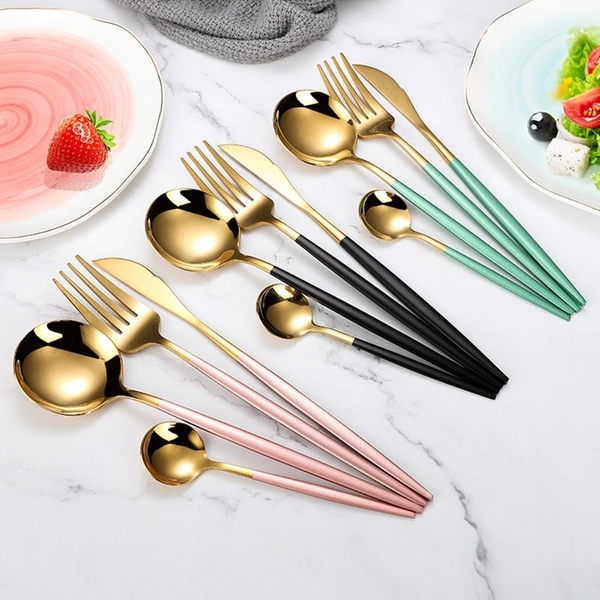 4Pcs Two-Tone Cutlery Set