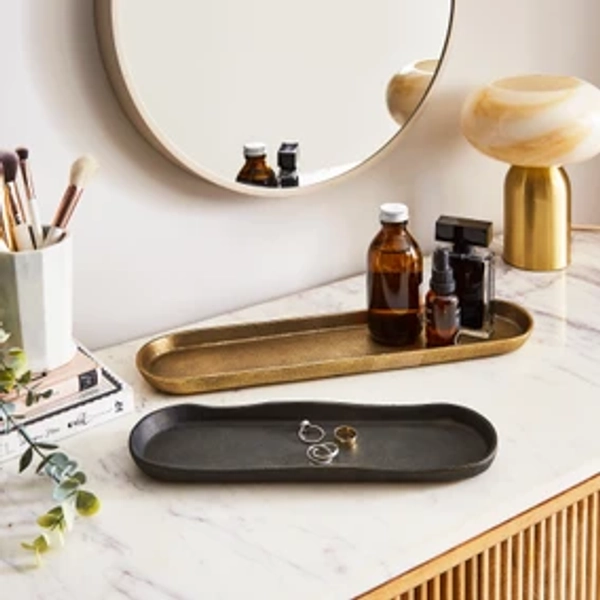 Set of 2 Aluminium Trinket Trays