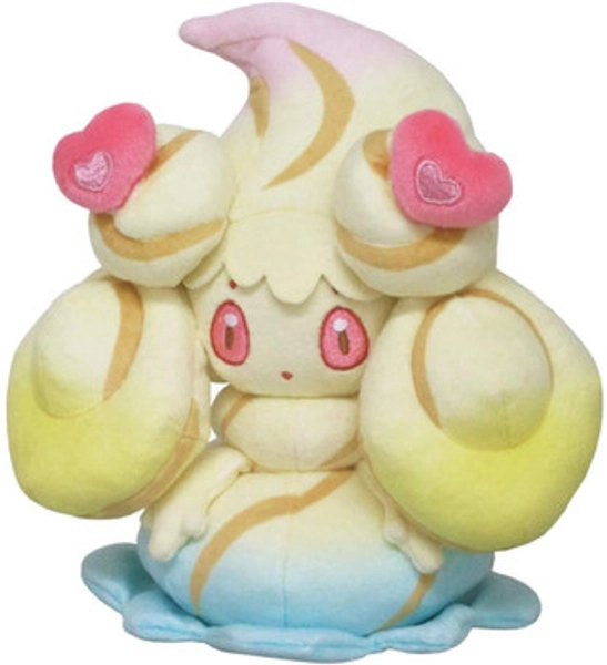San-ei Pokemon All Star Collection Vol.16 Plush Doll Alcremie Rainbow Swirl Heart Decorations  (S)