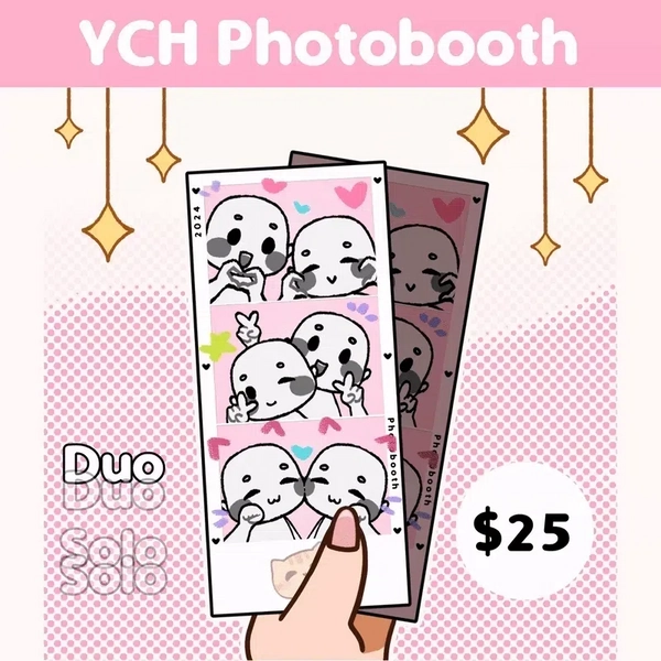 YCH Photobooth Pics (1-3 character options) by Airy (@Airyonline)