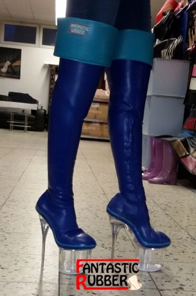 Boots 20cm Heel, 10cm Plateau - 735 royal blue