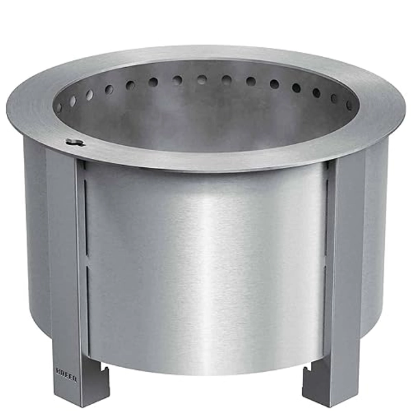 Breeo Smokeless FIrePit (X Series 19, Stainless Steel) | 22.1 inch Smokeless Fire Pit for Outside | 47 Pounds | Ideal for Families Compatible with Wide Range of Breeo Accessories