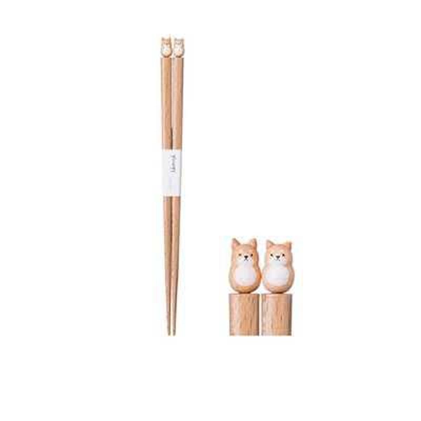 Cute Animal Chopsticks Wood Chopstick Set Wooden Housewarming Gifts - D