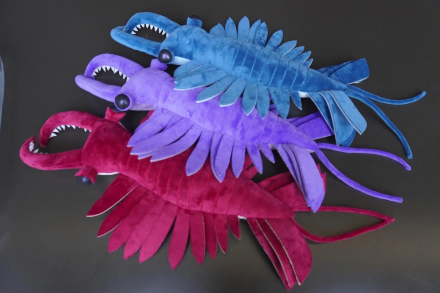 Realistic Anomalocaris Plush Stuffed Animal - Handcrafted, Detailed, Soft, and Unique Dinosaur Plush for Kids and Collectors