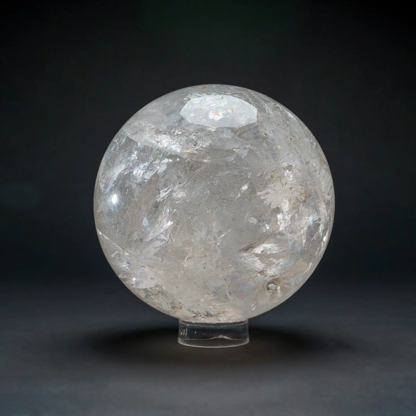Large Genuine Polished Clear Quartz Sphere from Brazil (10 lbs)