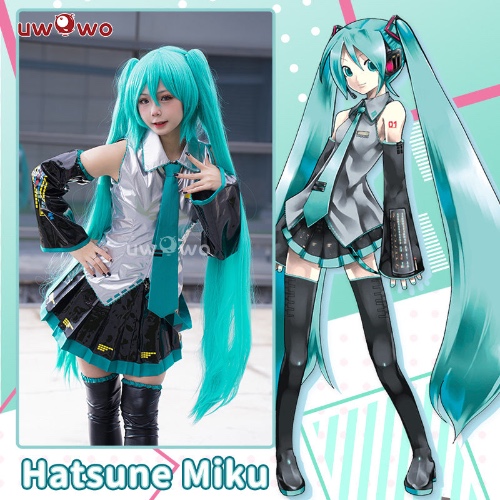 【In Stock】Uwowo Vocaloid Hatsune Miku Costume Classic Original Project Sekai Cosplay Costume - XL