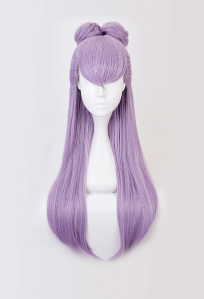 League of Legends LOL KDA Gradient Mixed Purple Color Evelynn Cosplay Wig with Ball Haircut