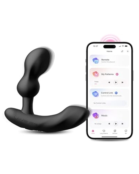LOVENSE Edge 2 Prostate Massager Vibrator Sex Toys for Men, APP Remote Control Vibrating Butt Plug with Powerful Vibrations Adult Sex Toys & Games for Beginner Advanced Player