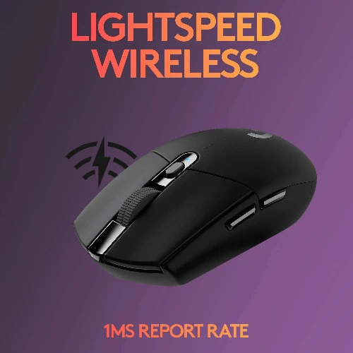 Logitech G305 LIGHTSPEED Wireless Gaming Mouse, Hero 12K Sensor, 12,000 DPI, Lightweight, 6 Programmable Buttons, 250h Battery Life, On-Board Memory, PC/Mac - Black : Video Games