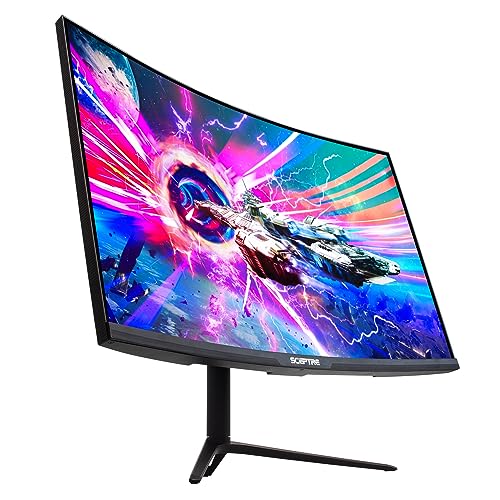 Sceptre Curved 27 inch 2K QHD Gaming Monitor 2560x1440 up to 165Hz 144Hz 1ms DisplayPort HDMI, 1500R AMD FreeSync Premium FPS RTS Build-in Speakers Machine Black (C275B-QWD168) - Curved QHD 27" 2560 x 1440