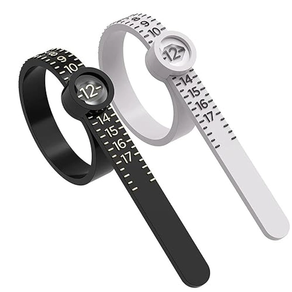 2 Pcs Ring Sizer Measuring Tool