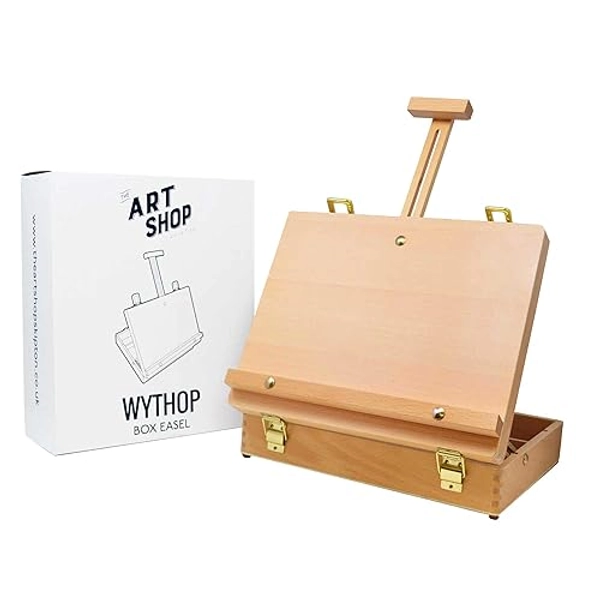 The Art Shop Skipton WYTHOP Landscape Art & Craft Wooden Table Box Easel, Brown