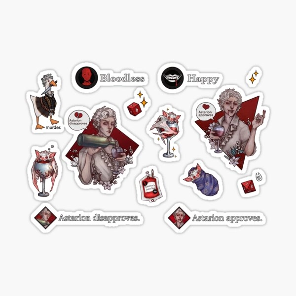 Hello, darling - stickerpack (21x15 cm/8.5×5.5 in) | Astarion approved Sticker