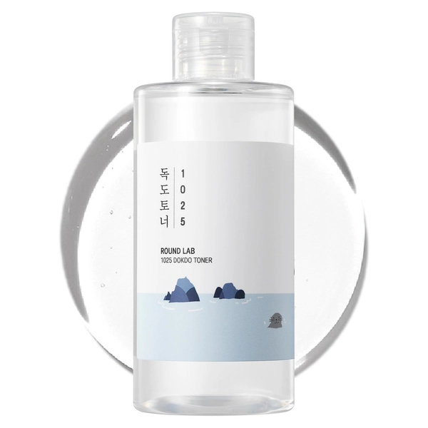 ROUND LAB Dokdo toner | Peeling döda hudceller, ger huden långvarig fukt, fuktgivande, vattenhaltiga toner (6,76 fl.oz)