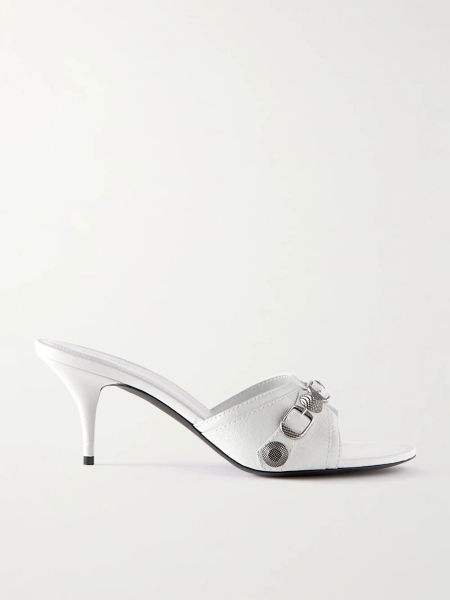 Cagole embellished leather mules - white - IT35