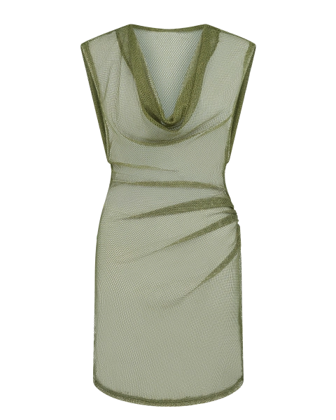 Orina Short Cover Up in Khaki | By Agent Provocateur