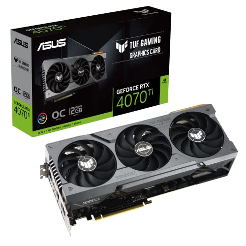 ASUS TUF Gaming NVIDIA GeForce RTX™ 4070 Ti OC Edition Gaming Graphics Card (PCIe 4.0, 12GB GDDR6X, HDMI 2.1a, DisplayPort 1.4a) - TUF Gaming - TUF-RTX4070TI-O12G-GAMING