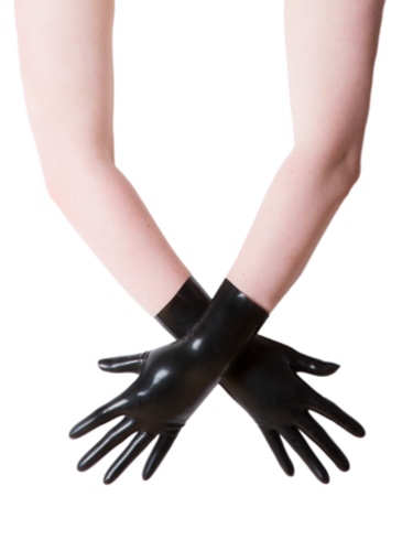 Classic Black Latex Gloves | Black / M