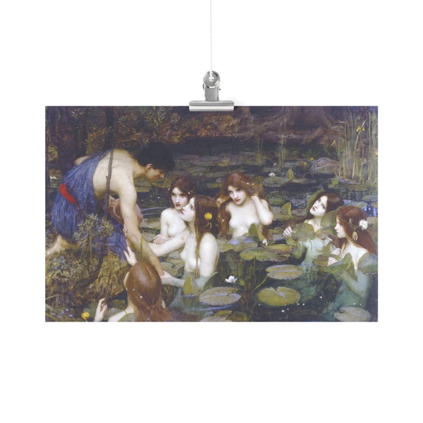 Hylas and the Nymphs by John William Waterhouse Matte Poster