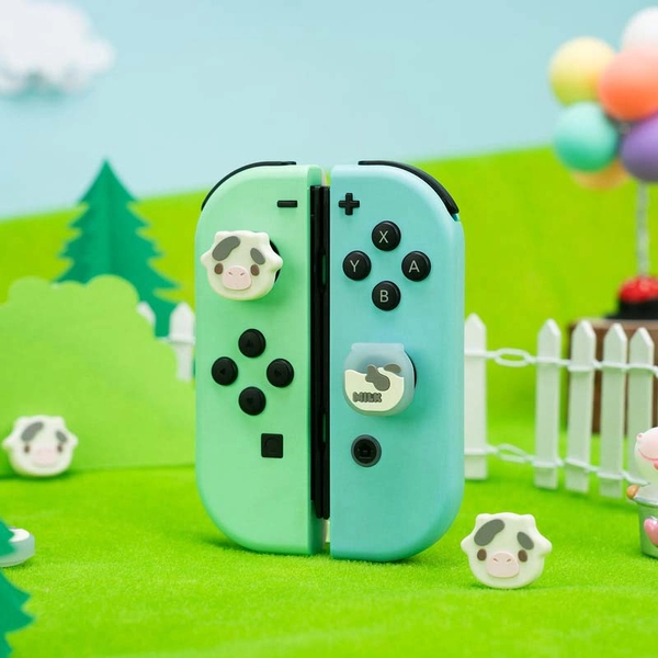 Dairy Cows Switch Thumb Grips Cattle Joystick Caps Cute Animal Switch Accessories - RegisBox