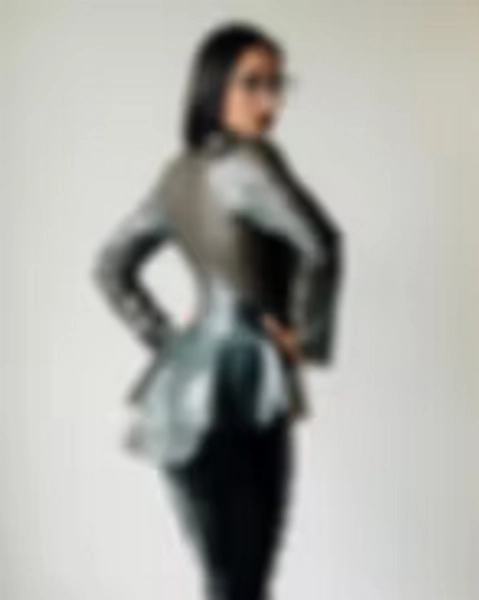 Latex Peplum Jacket