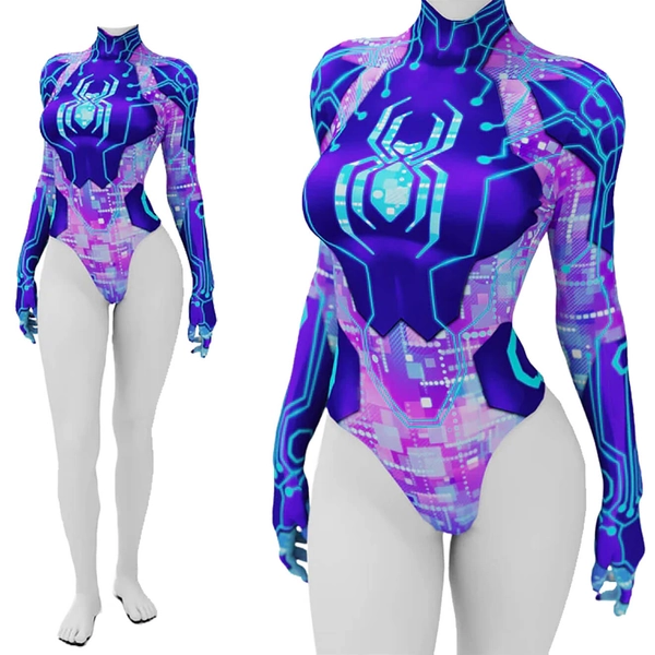 Spider-Byte Swimwear Spider-Man Across the Spider-Verse Summer Swimsuit Hallowcos