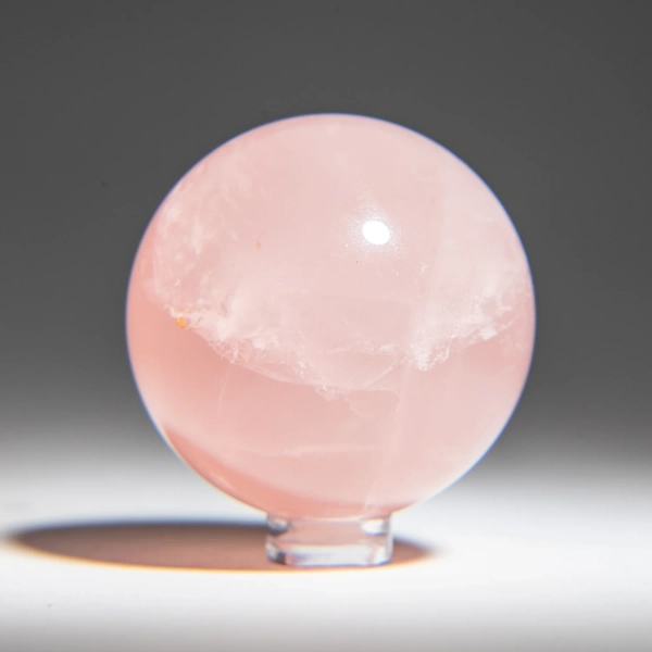 Polished Rose Quartz Sphere from Madagascar (1.25, 110 grams)