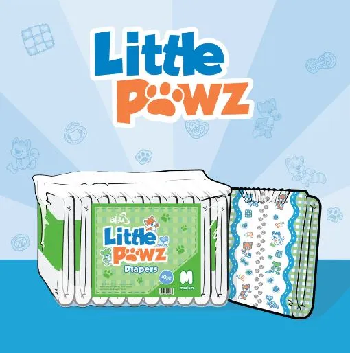 LittlePawz | Medium / No Scent / Pack - 10 Diapers