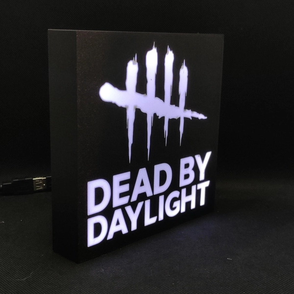 Dead by Daylight Led Lightbox Sign | Twitch Streamer Light Setup | pc setup | Desk Lamp | Night Light Lamp | Table Lamp