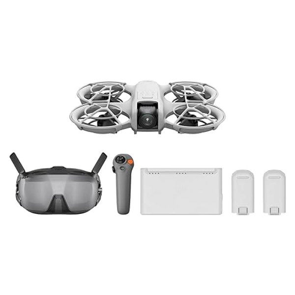 DJI Neo Motion Fly More Combo, Mini drohne mit 4K UHD-Kamera für Erwachsene, 135 g selbstfliegende Drohne, follow me funktion, Handflächenstart, KI-Motivverfolgung, mit RC Motion 3 und 3 Akkus