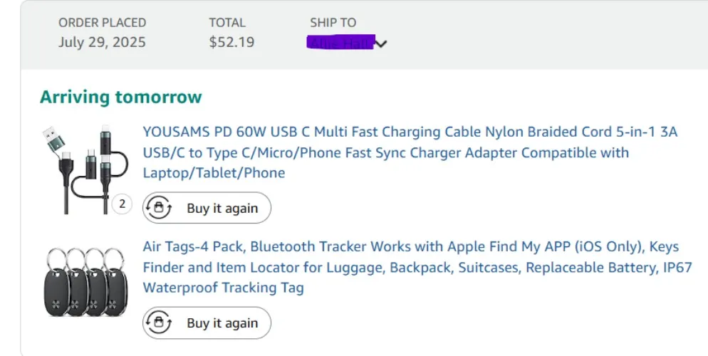 Reimbursement Opp- New Charger and Knockoff Airtags