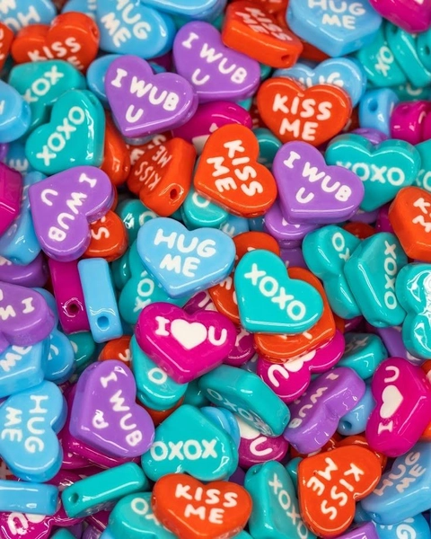 Valentines Day Candy Heart — Bass Head Beads