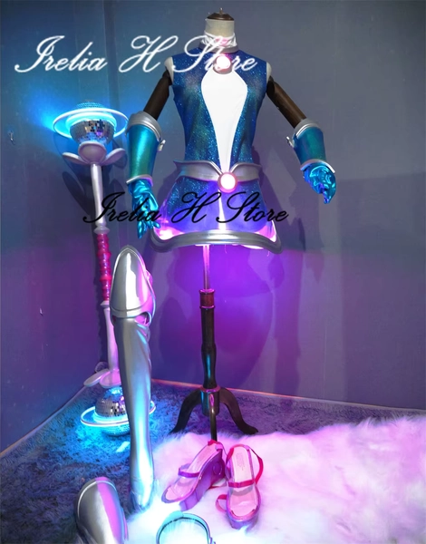 Irelia H Store LOL space rhythm lux cosplay costume women full set wand shoes Custom size made - AliExpress