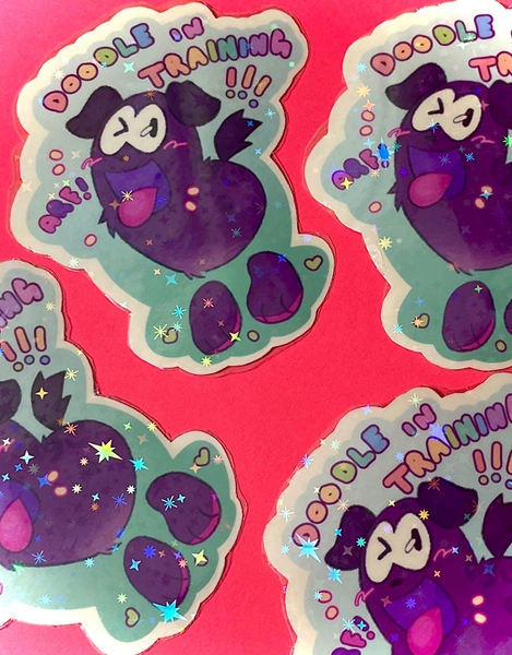 Toontown Doodle Holographic Sticker
