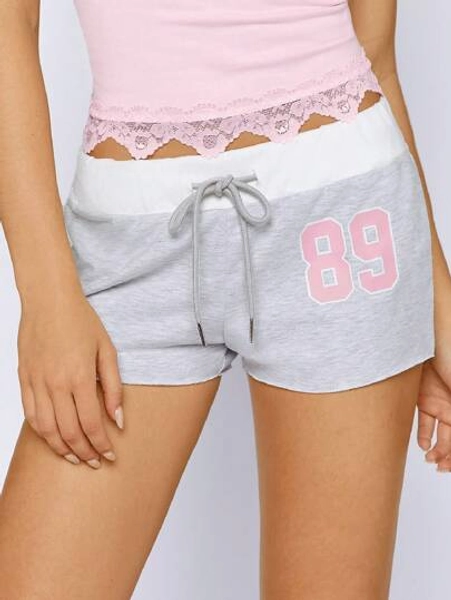“grey” number shorts