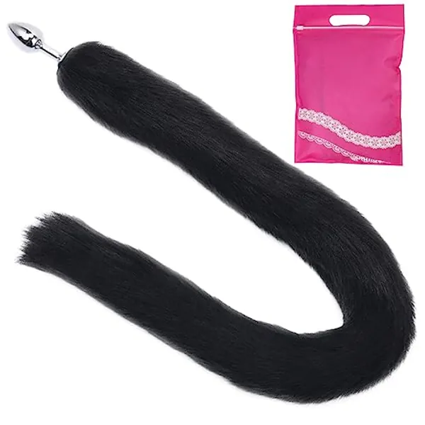 30.3 Inch Fox Animal Costume Tail Faux Fur Wolf Butt Tail Long Anal Butt Plug Fox Rabbit Butt Plug Furry Plush Tail Plug Valentines Day Cosplay