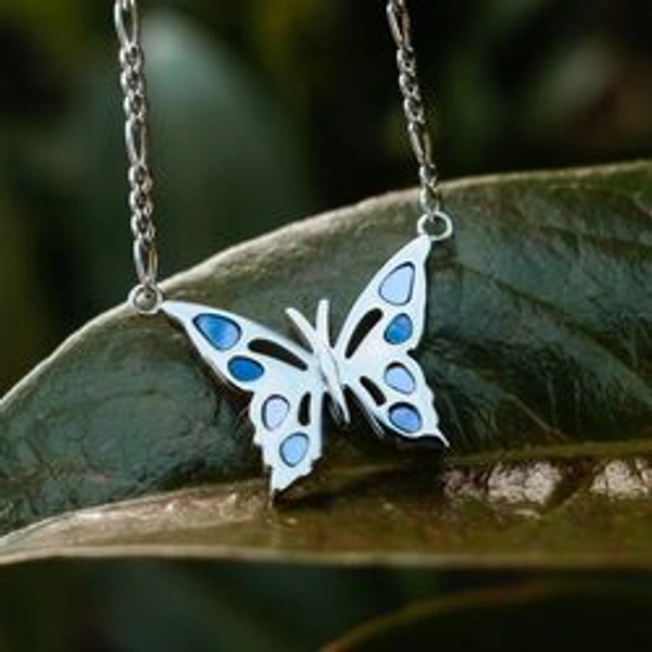 Fritillary Halskette (Perlmutt/Silber)