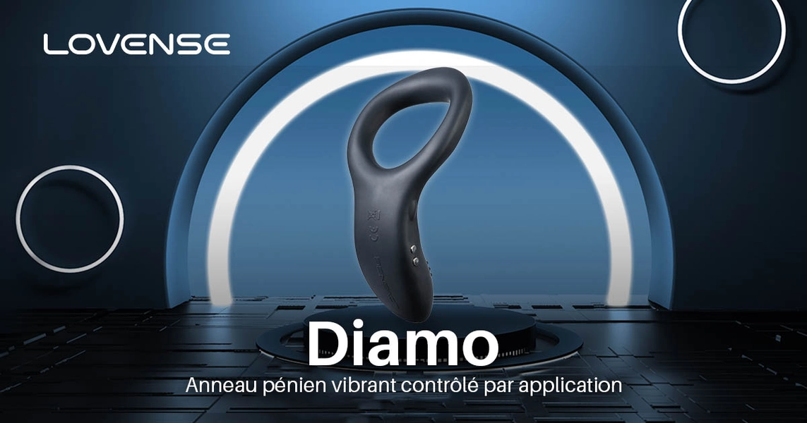 Lovense® Diamo : Anneau pénien vibrant télécommandé et confortable ! Commandez-le dès maintenant pour un plaisir longue durée !