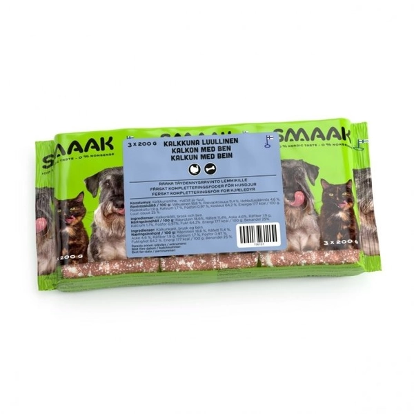 SMAAK raw feed turkey
