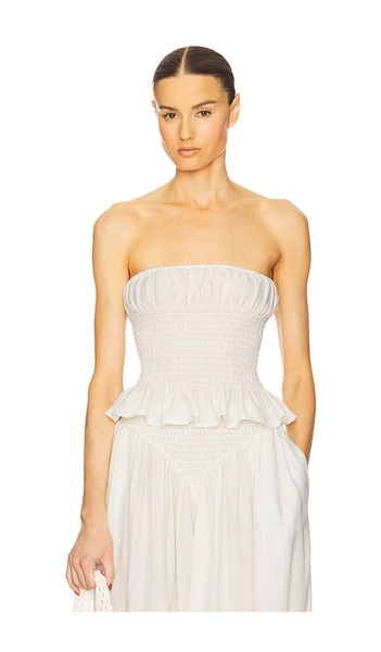 The Smocked Tunic in Silk And Wool