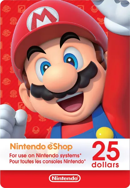 $25 Nintendo eShop Gift Card [Digital Code] - Digital Code 25 CAD