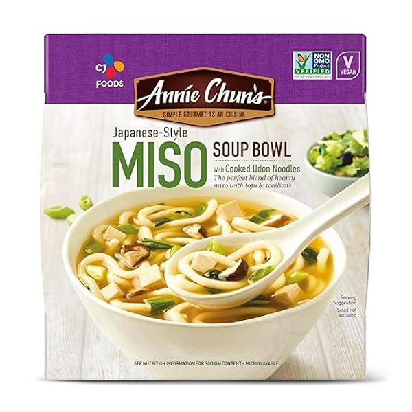 Annie Chun's Soup Bowl, Japanese Style Miso, Non GMO, Vegan, 5.9 Oz (Pack of 6)