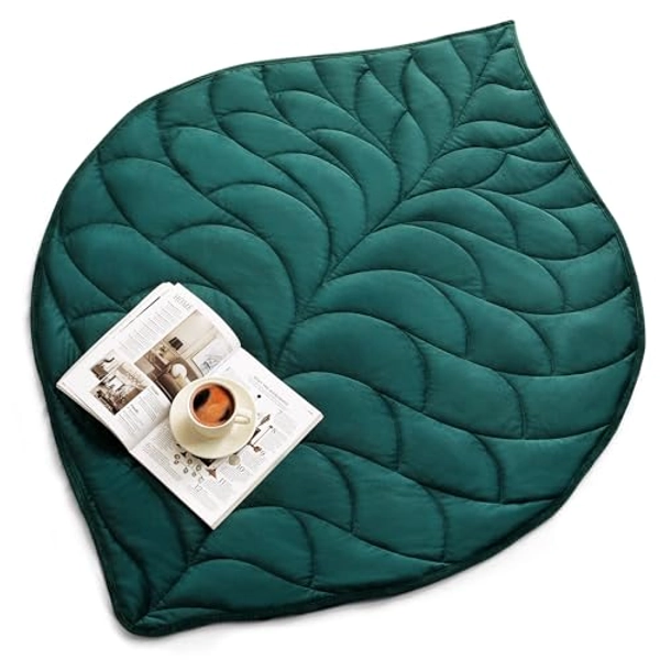 Kaisa Weighted Lap Blanket 7 lbs 41" x 53", Cozy Luxury Crystal Velvet Small Weighted Blanket for Adults, Portable Travel Weighted Blanket for Relaxation, All-Season Blanket, Machine Washable, Green