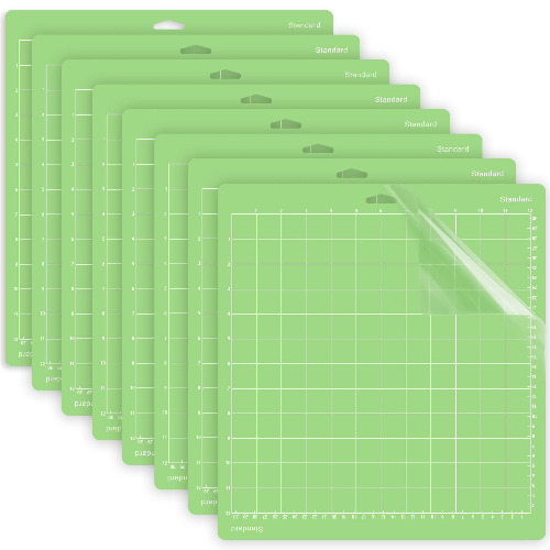 Cutting Mat for Cricut 8 Pack 12x12 Inch Standard Green Grip Adhesive Sticky Non-Slip Durable Mat for Cricut Explore One/Air/Air 2/Maker Cut Mats Replacement Accessories - Green for Cricut 12x12in(8 Pack) StandardGrip