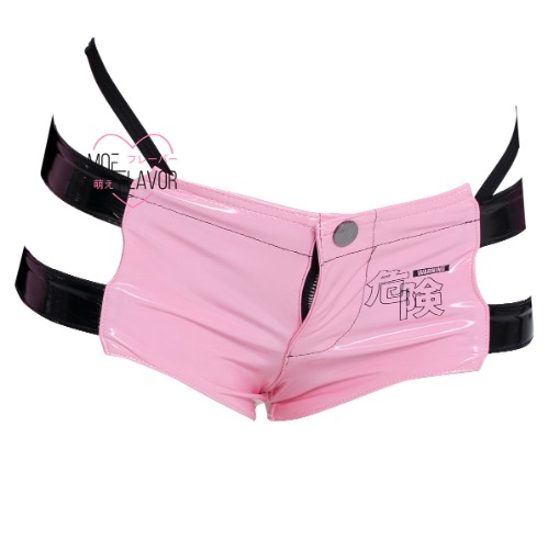 Danger Cyber Cat Outfit - Pink & Black / Bottom / S/M