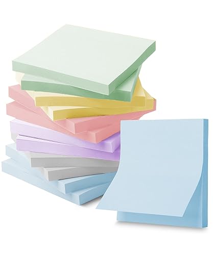Mr. Pen- Sticky Notes, 3”x3”, 12 Pads, Morandi Colors Sticky Notes, Sticky Note, Self-Stick Note Pads, Sticky Pads Sticky Notes Aesthetic, Colorful Sticky Notes, Sticky Notes Bulk Sticky Notes - Morandi
