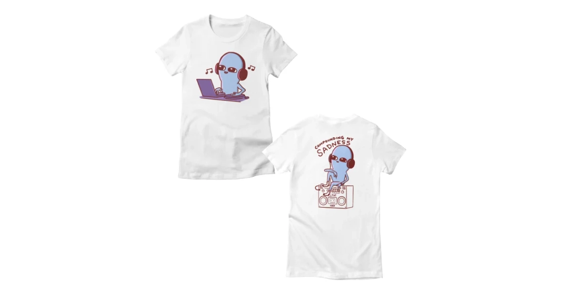 STRANGE PLANET: MELODY SADNESS - DOUBLE SIDED Women's T-Shirt | Nathan W Pyle Shop | Strange Planet Store