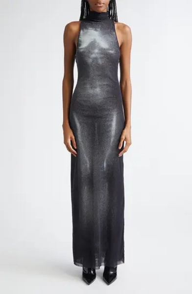 Body Dust Print Mesh Dress