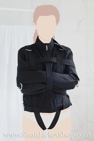 Black Heavy Duty Straitjacket - Fully Functional