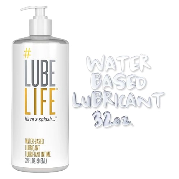 LubeLife Water Based Personal Lubricant for Men and Women Original, 32 Fl Oz
